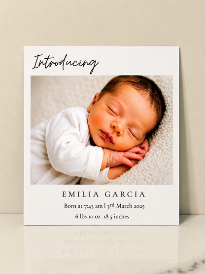 Custom Birth Announcement Photo Magnet
